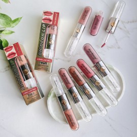 Блиск помада 2в1 матовий+дзеркальний Kiss Beauty Bicolor Lip