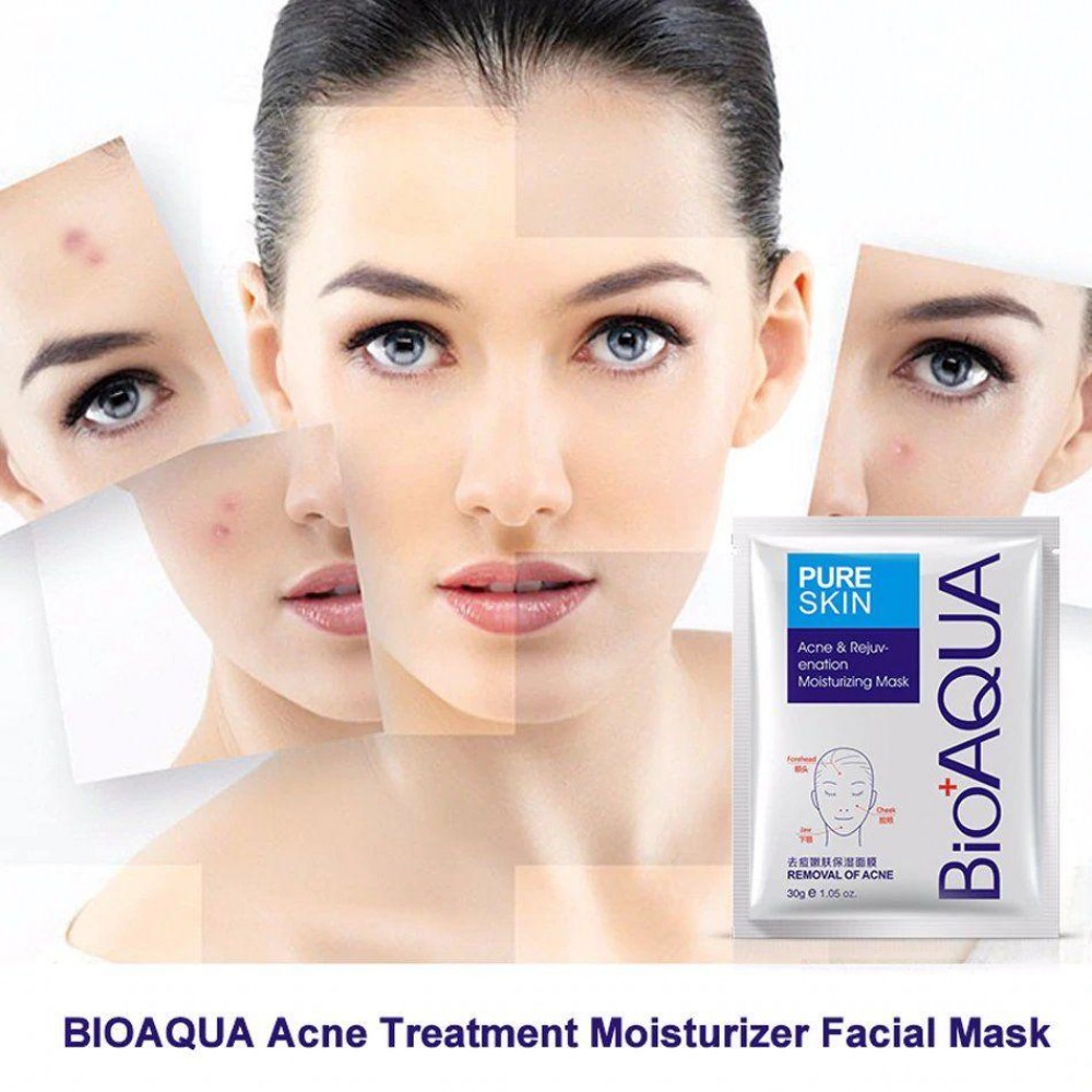 Тканинна маска для обличчя очищаюча Анти Акне BIOAQUA Pure Skin (1шт)