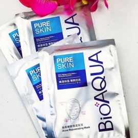 Тканева маска для обличчя очищаюча Анти Акне BIOAQUA Pure Skin (Набір 10шт)