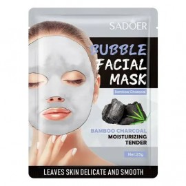 Тканинна пухирцева маска з екстрактом деревного вугілля Sadoer, 25 г