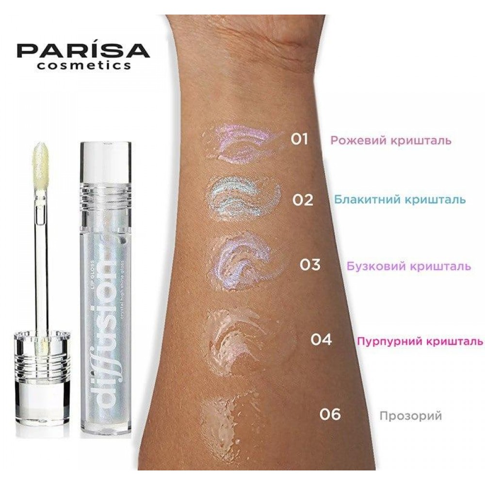 Хрустальний блиск для губ Parisa Cosmetics Diffusion Lip Gloss DFG-03