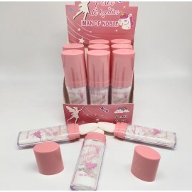 Мерехтливий Хайлайтер Спаркл для обличчя тіла та волосся Highlight Powder Stick Iman of noble Рожевий дизайн