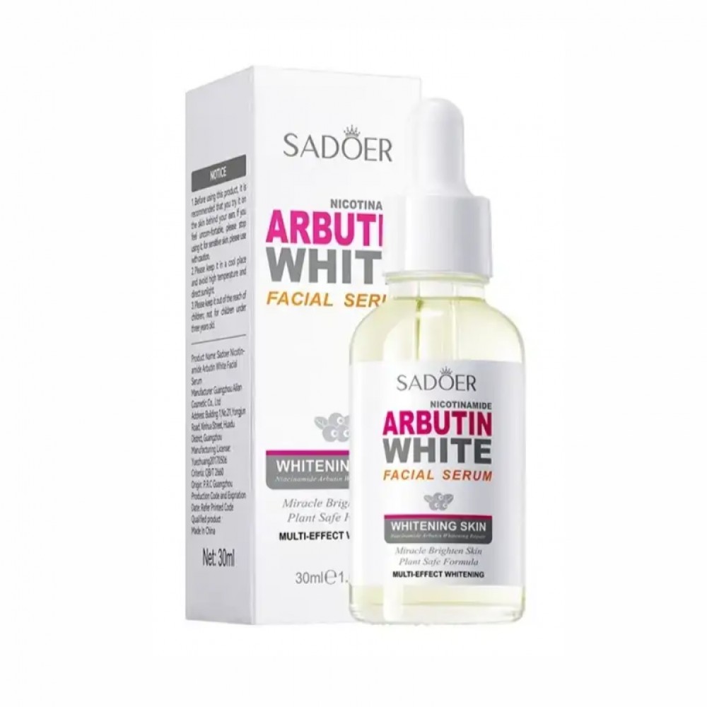 Відбілююча сироватка для обличчя Sadoer Niacinamide Arbutin White Facial Serum