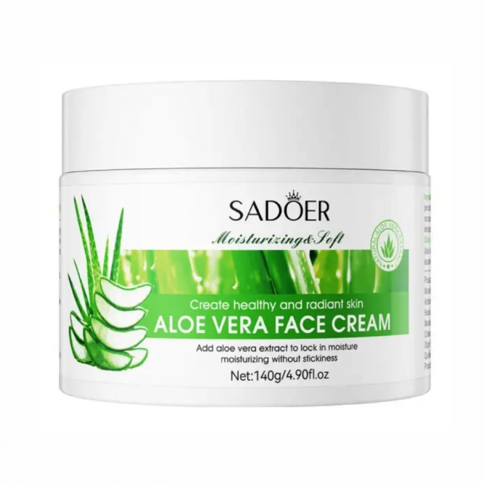Зволожуючий крем для обличчя з екстрактом алое вера Sadoer Moisturizing Soft Aloe Vera Face Cream