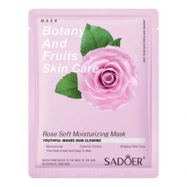 Тканинна маска для обличчя з екстрактом троянди Sadoer Botany And Fruits