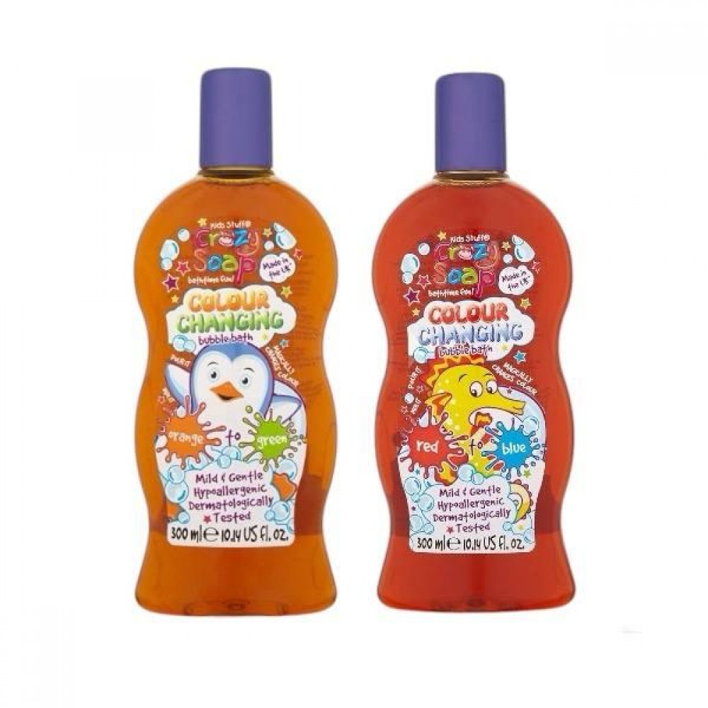 Піна для ванни змінююча колір Kids Stuff Crazy Soap 300 мл в асорт