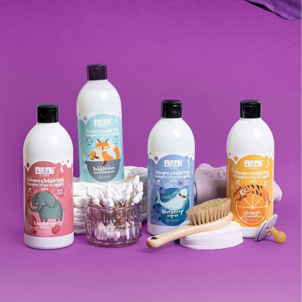 Дитячий шампунь і піна для ванни 2в1 Barwa Cosmetics Bebi Kids Shampoo, 500 мл