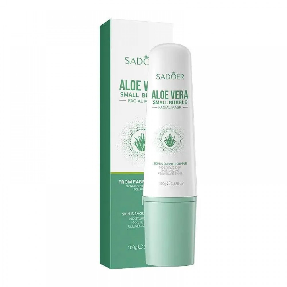 Бульбашкова маска для обличчя з алое Sadoer Aloe Vera Small Bubble Mask 100г