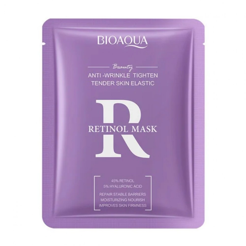 Тканинна маска омолоджуюча з ретинолом Bioaqua Retinol Mask