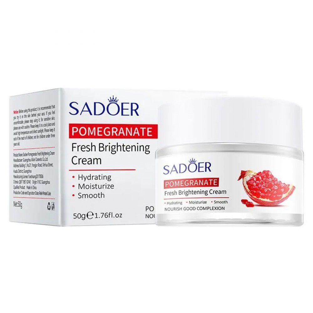 Омолоджуючий крем для обличчя з екстрактом гранату Sadoer Pomegranate Fresh Brightening Face Cream