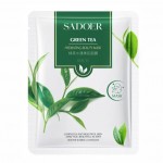 Тканинна маска для обличчя з екстрактом зеленого чаю Sadoer Green Tea Hydrating Beauty Mask