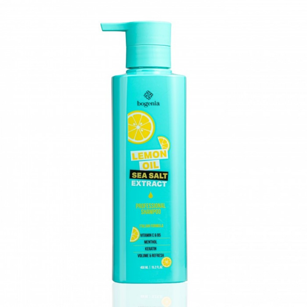 Шампунь для волосся Lemon Oil & Sea Salt Shampoo Bogenia BG440 450 мл