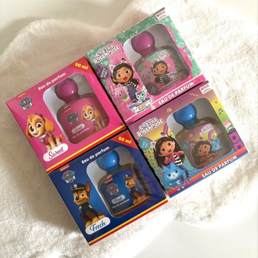 Дитячі парфуми Paw Patrol та Gabby's Dollhouse 50 мл в асортименті