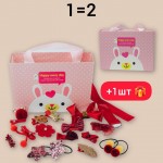 AКЦІЯ! 1=2 Набір дитячих заколок в подарунковій коробочці Ma vie Mari 18 шт