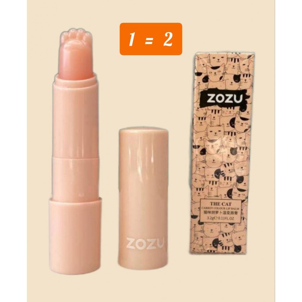АКЦІЯ! 1=2 Бальзам для губ Zozu Котик Персик Морква