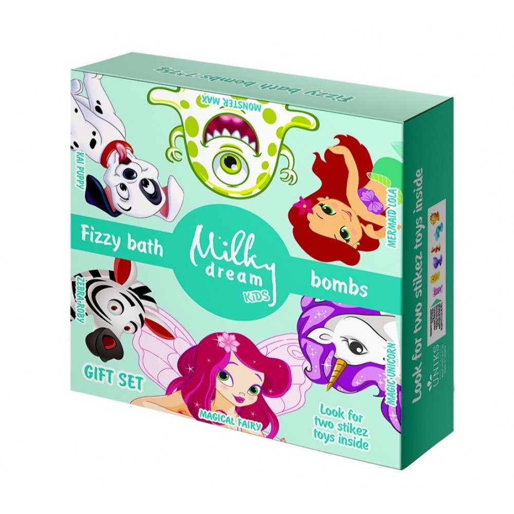 Подарунковий набір з бомбами для ванн 7шт по 75г Milky Dream