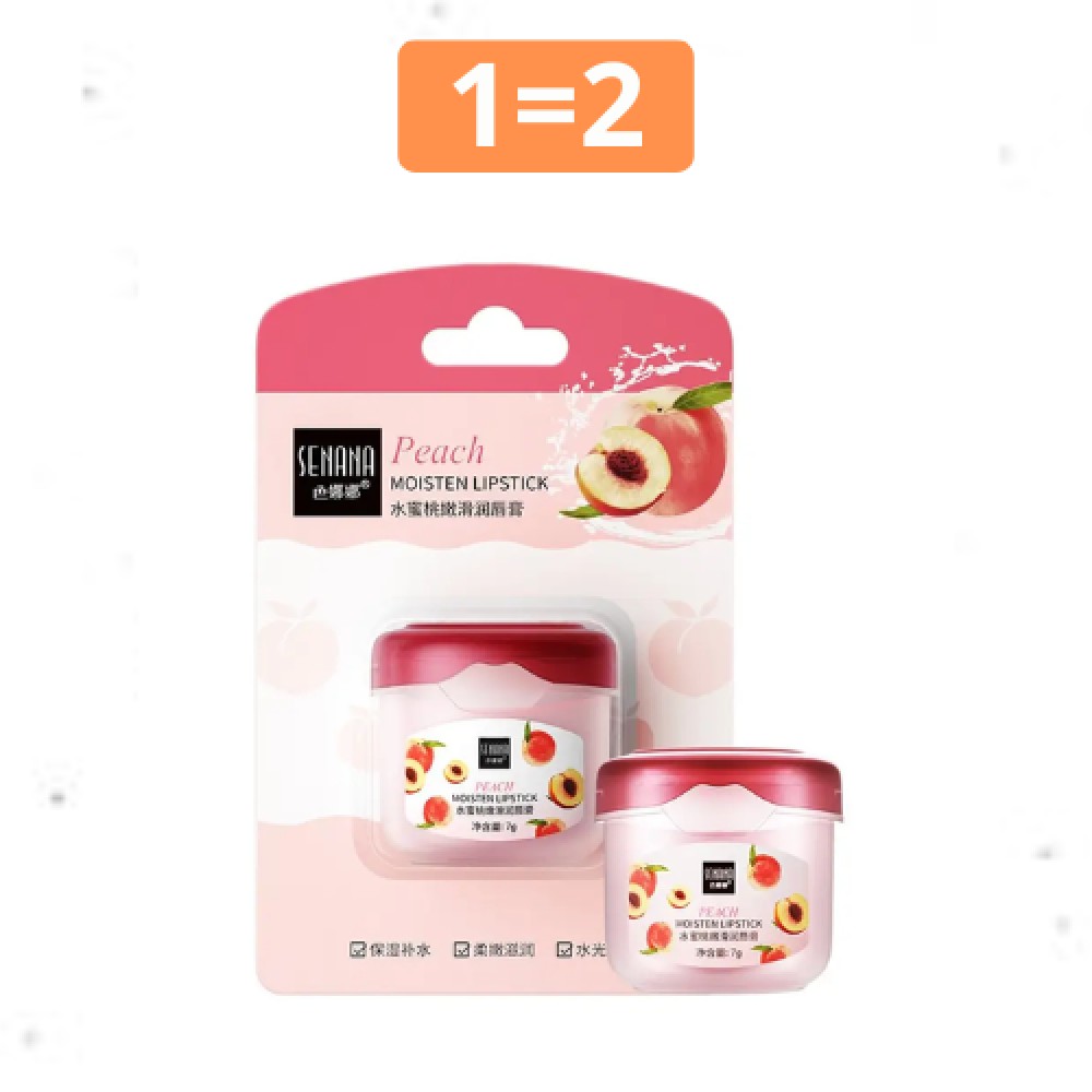 АКЦІЯ! 1=2 Бальзам для губ Senana 7г Персик
