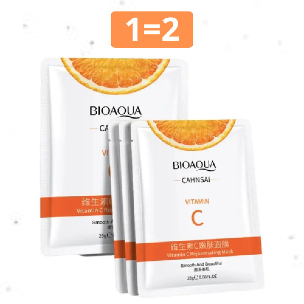 АКЦІЯ! 1=2 Есенція для обличчя в стиках Bioaqua Вітаміну C, 30 стиків * 2 мл