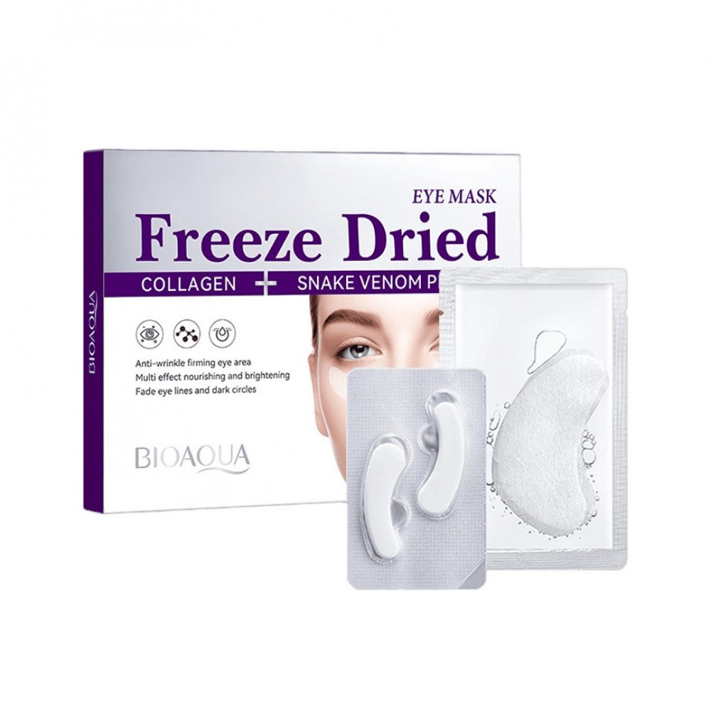 Омолоджуючі патчі з колагеном та зміїним пептидом Bioaqua Freeze Dried Collagen Snake Venom Peptide