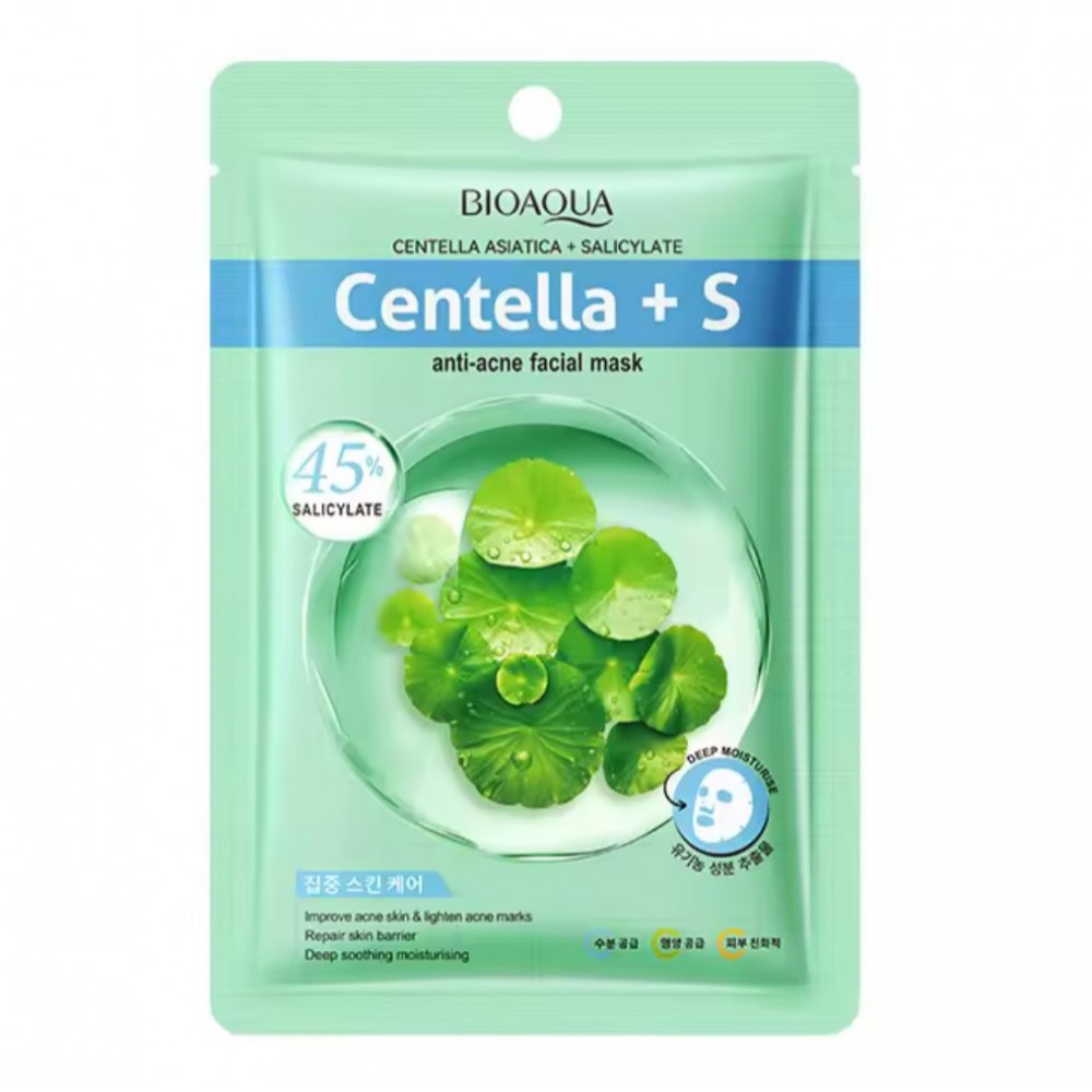 Тканинна маска для обличчя Bioaqua Centella + S Anti-acne Facial Mask