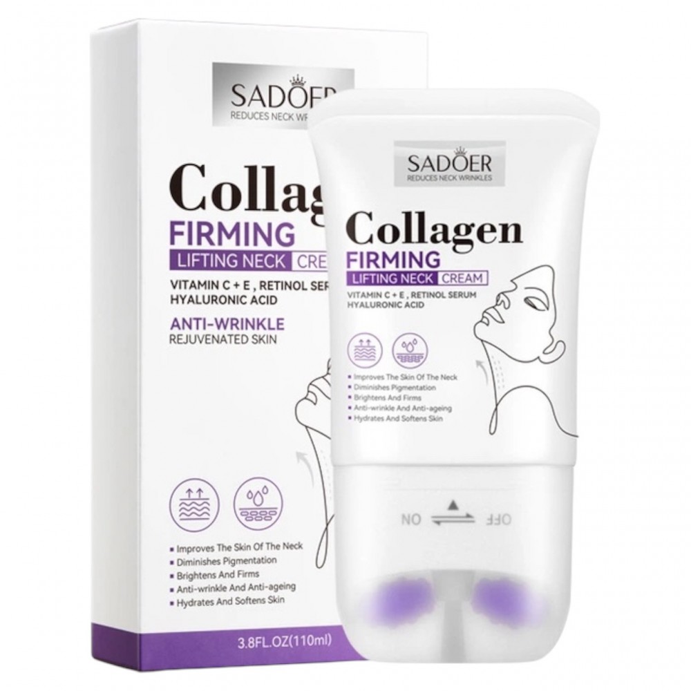 Крем-ролер для шиї Sadoer Collagen Firming Lifting Neck Cream 110 мл
