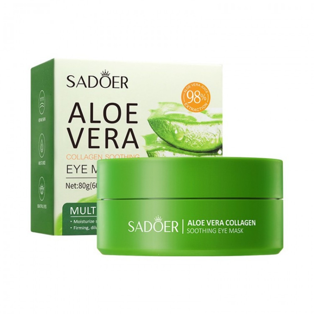 Патчі гідрогелеві Sadoer Aloe Vera Collagen Soothing Eye Mask з алое вера