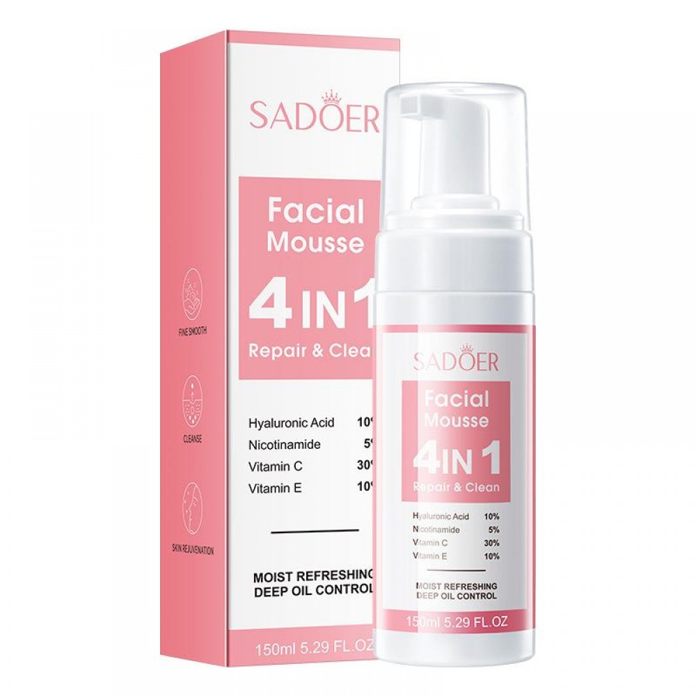 Пінка-мус для вмивання Sadoer 4 In 1 Repair & Clean Facial Mousse 150 мл