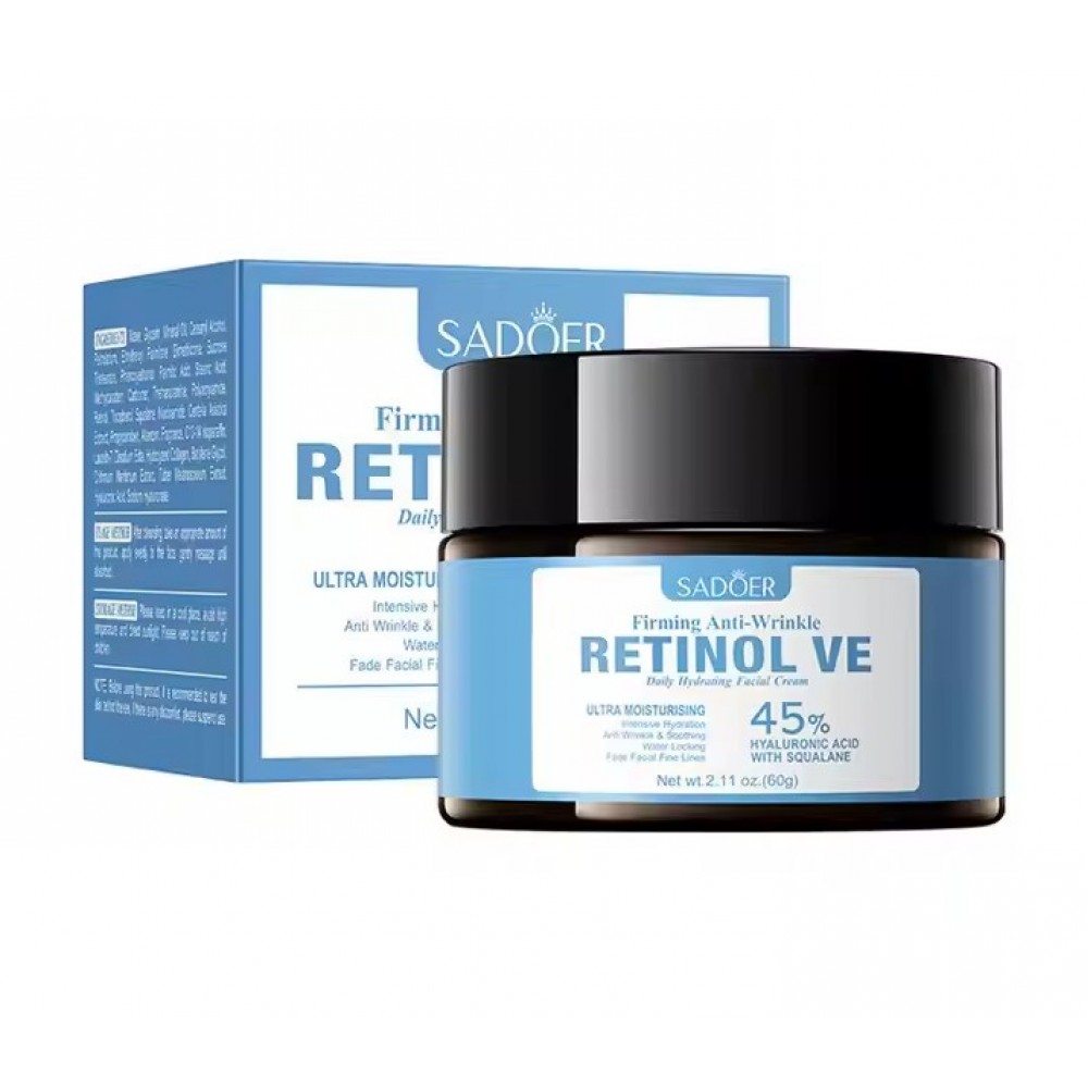 Крем для обличчя з ретинолом зволожуючий антивіковий Sadoer 60г