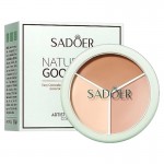 Консилер для контурингу обличчя Sadoer Naturally Good Skin Artistic Three-Color Concealer, 10.5 г