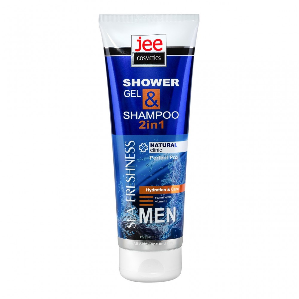 Чоловічий гель для душу & шампунь 2 в 1 "Sea Freshnes" (морська свіжість), Jee Cosmetics, 250 мл