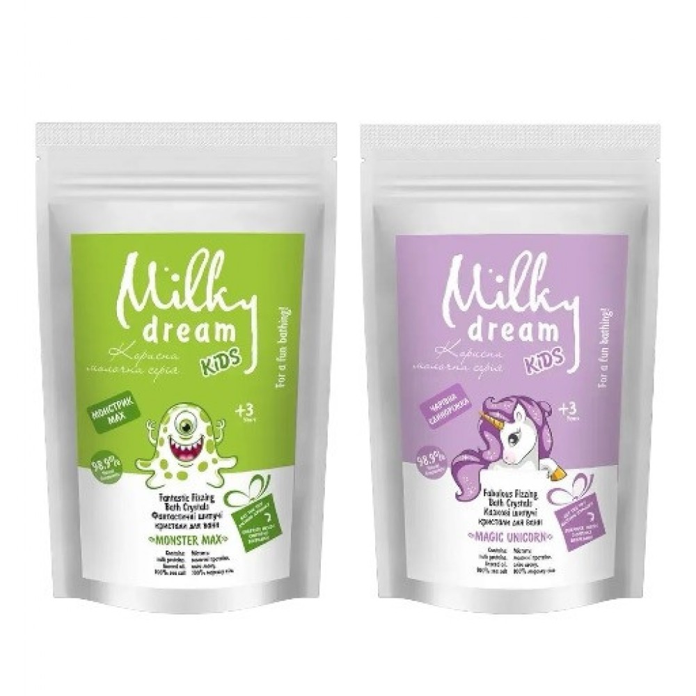 Сіль для ванни Milky Dream 300 г дой-пак "Шипучі кристали" 300 г дой-пак