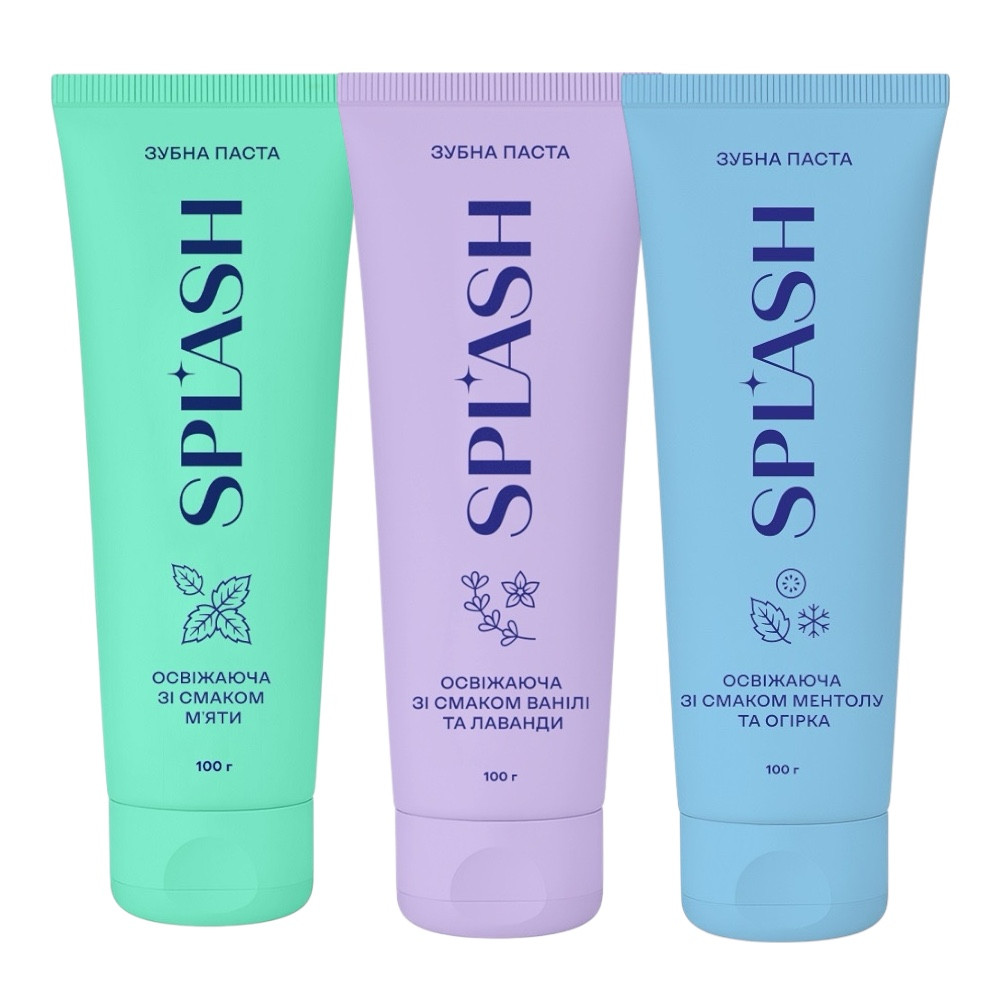 Зубна паста Splash з відбілювальним ефектом 75+25г
