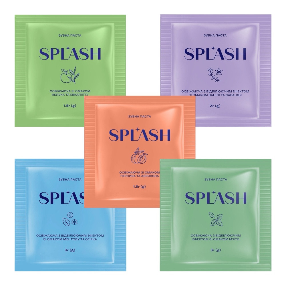 Мініатюра зубної пасти Splash 1,5 г