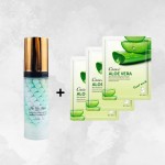 База під макіяж Blue Ma Vie Mari блакитна +  Подарунок Тканинна маска Chelika Aloe 3 шт