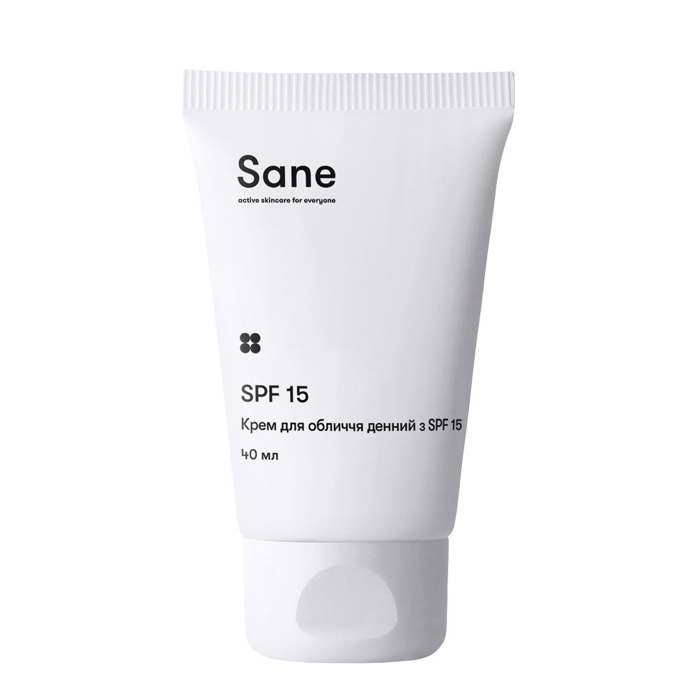 Крем для обличчя денний з SPF 15 Sane 40 мл