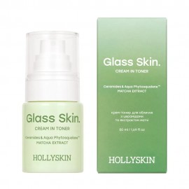 Крем-тонер для обличчя Hollyskin Glass Skin. з церамідами та екстрактом матчі 50 мл
