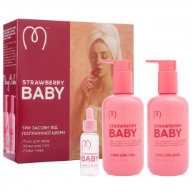 Набір проти полуничної шкіри Strawberry Babe (гель + крем + тонік) 3в1 Mary Babe