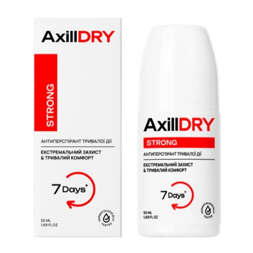 Кульковий антиперспірант тривалої дії AxillDRY Strong 7 днів 50 ml