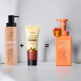 АКЦІЯ! Шампунь Аргана Bogenia + Маска для волосся Laikou Morocco Аргана = Шампунь Календула Bogenia в подарунок