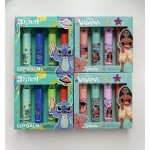 Дитячий набір бальзамів для губ Disney Stitch/Vaiana  4 шт в асортименті