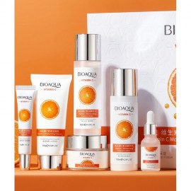 Подарунковий набір для обличчя, зволожуючий, Bioaqua Vitamin C Set, з вітаміном С, 6 засобів