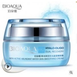 Крем для обличчя Bioaqua Hyalo-Oligo Dual Recovery Smoothing Cream зволожуючий, відбілюючий та омолоджуючий 50г