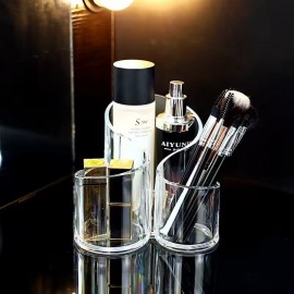 Органайзер для косметики Cosmetic Organizer трисекційний, підставка для косметичних пензликів і щіток