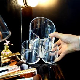 Органайзер для косметики Cosmetic Organizer трисекційний, підставка для косметичних пензликів і щіток