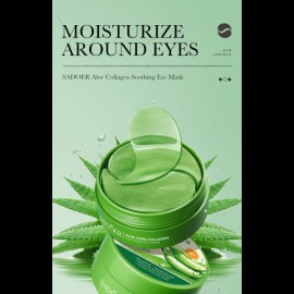 Патчі гідрогелеві Sadoer Aloe Vera Collagen Soothing Eye Mask з алое вера