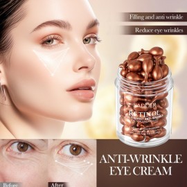 Сироватка для шкіри навколо очей в капсулах Sadoer Retinol Multi-Effect Anti-Wrinkle Eye Serum, з ретинолом та колагеном, 34 г