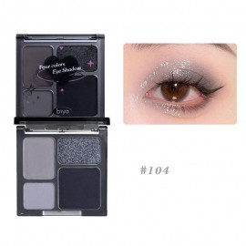 Тіні для очей 4х кольорові Biya