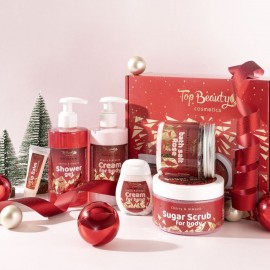 Бокс подарунковий "Вишня та мигдаль" 6 товарів в коробці Top Beauty