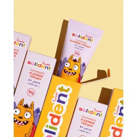 Дитяча зубна паста Solident Junior з фтором 1450 ppm / ягідний мікс