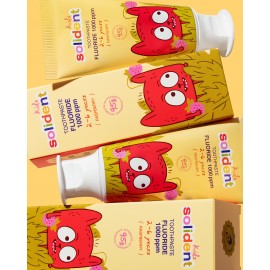 Дитяча зубна паста Solident Kids з фтором 1000 ppm / малина